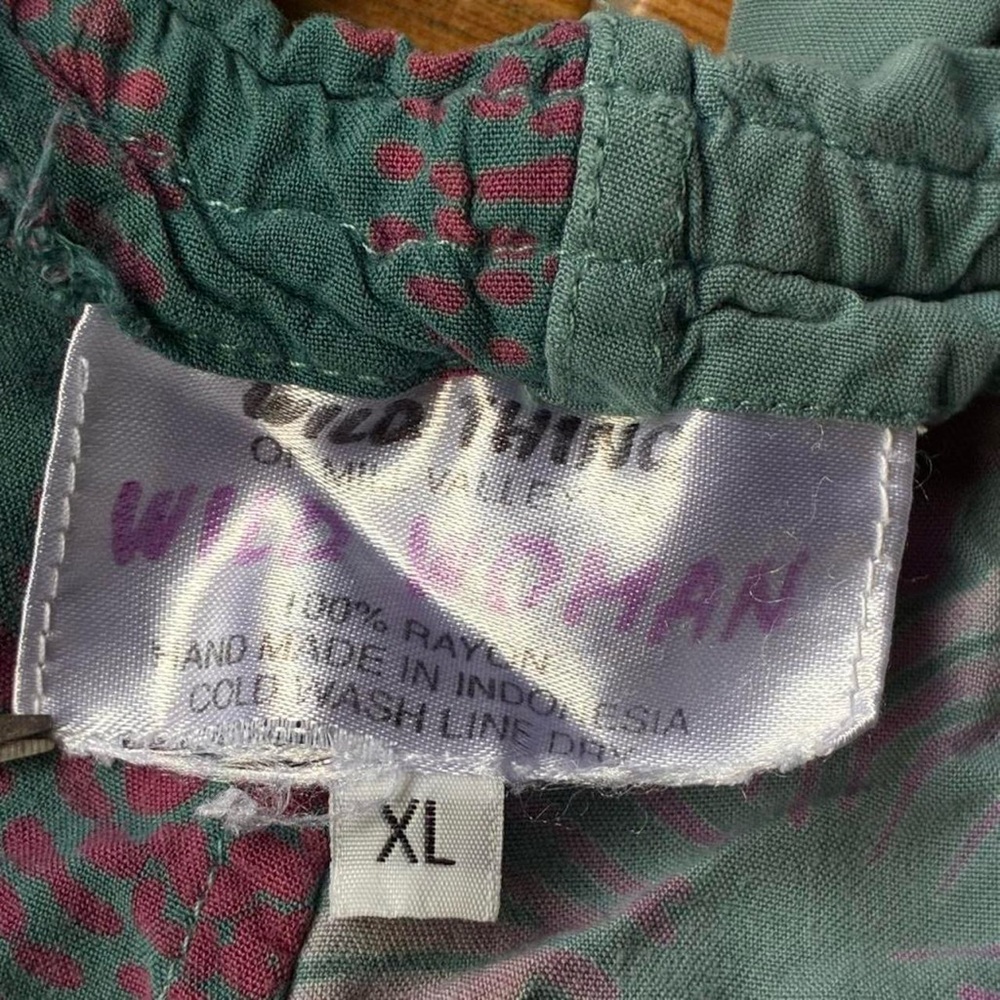 Wild Woman multicolor flowy patchwork pants with drawstring Size XL - Picture 5 of 7